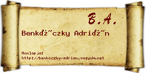 Benkóczky Adrián névjegykártya